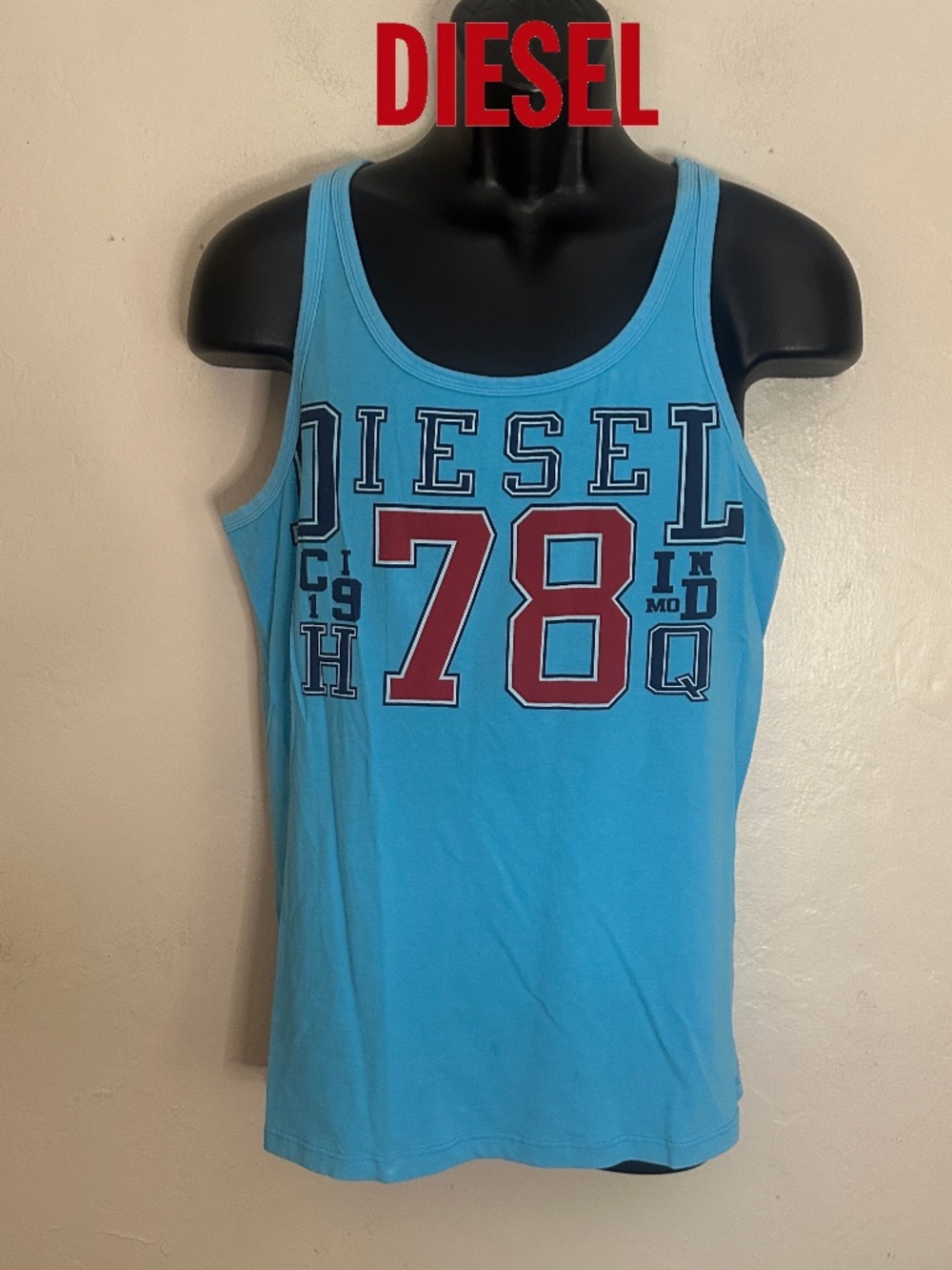 Diesel Tank Top XL Gently worn Cotton blend no fabric tag 20" armpit to armpit